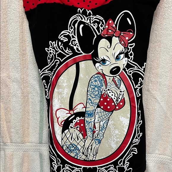 ❤️🖤❤️🖤❤️ TOO FAST NWT Red and Black Polka Dot Top - Picture 2 of 4